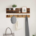 vidaXL Porte-manteau mural avec étagère Bois ancien 90 x 15 x 36 cm