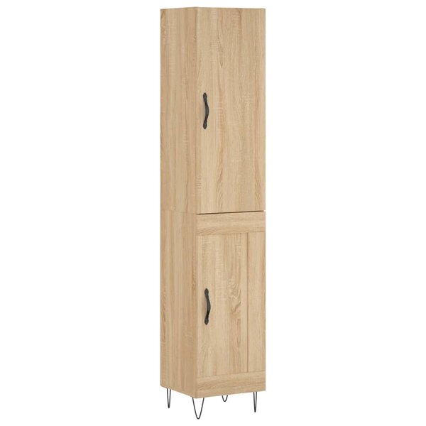vidaXL Buffet haut Chêne sonoma 34 5x34x180 cm Bois d'ingénierie