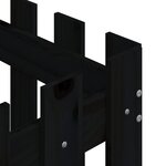 vidaXL Jardinière avec design de clôture noir 60x60x60 cm pin massif