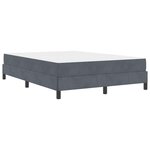 vidaXL Lit à ressorts avec matelas Gris foncé 160 x 200 cm tissu