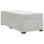 vidaXL Cadre de lit avec matelas Gris clair 90 x 200 cm Velours