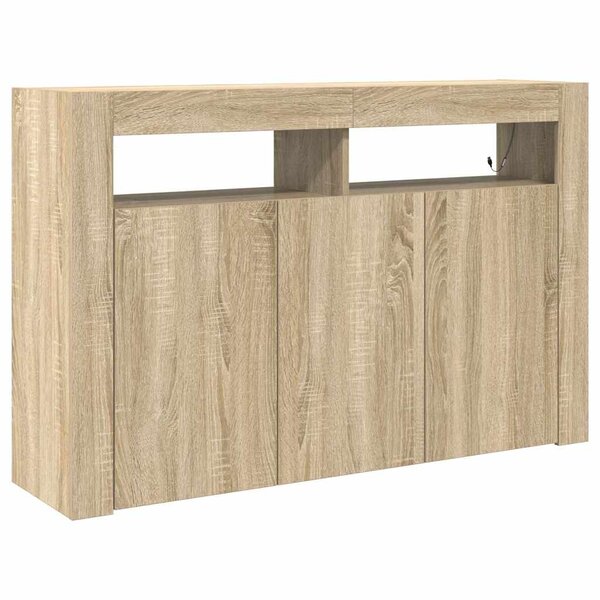 vidaXL Buffet Chêne sonoma 116 x 30 x 75 cm Bois d'ingénierie