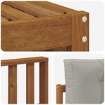 vidaXL Ensemble de canapés d'extérieur 7 Pièces Gris Naturel et Clair
