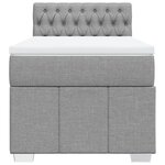 vidaXL Sommier à lattes de lit avec matelas Gris clair 100x200cm Tissu