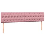 vidaXL Sommier à lattes de lit avec matelas rose 180x220 cm velours