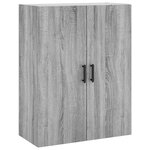 vidaXL Buffet haut Sonoma gris 69 5x34x180 cm Bois d'ingénierie
