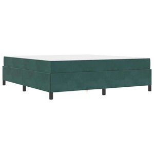 vidaXL Cadre de lit avec matelas Vert foncé 180 x 200 cm tissu