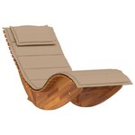 vidaXL Transat avec coussin 2 Pièces Marron Bois d'Acacia Massif