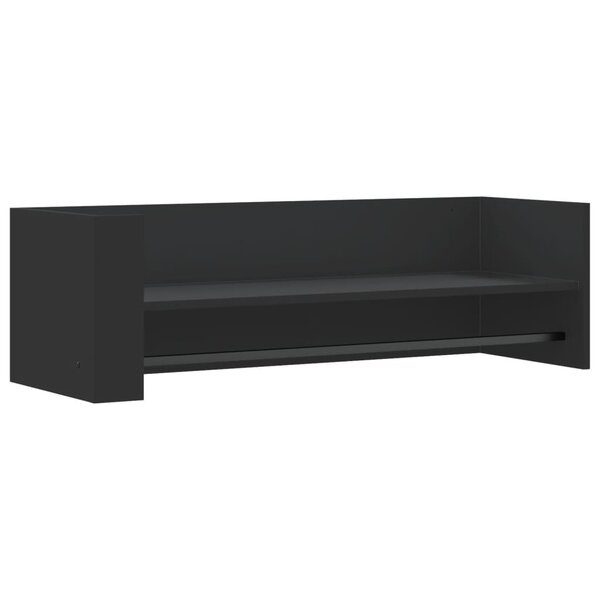 vidaXL Étagère murale noir 100x35x30 5 cm bois d'ingénierie