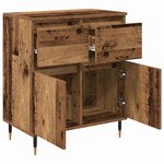 vidaXL Buffet Bois Ancien 60 x 35 x 70 cm Bois d'ingénierie et fer