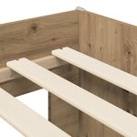 vidaXL Cadre de Lit Élevé pour Enfants 2 Pièces Chêne artisanal