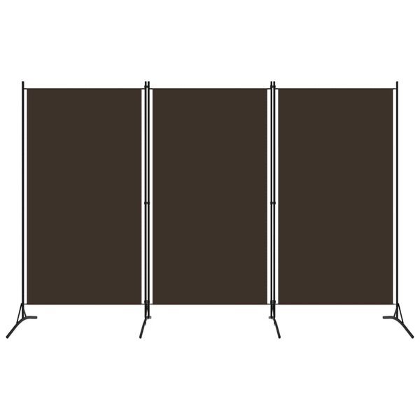 vidaXL Cloison de séparation 3 panneaux Marron 260x180 cm