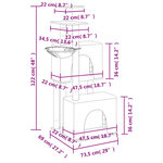 vidaXL Arbre à chat avec griffoirs en sisal crème 122 cm