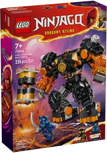 LEGO NINJAGO - Robot Élémentaire de la Terre de Cole - Modèle 71806 pour Enfants