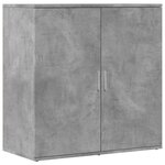 vidaXL Buffet gris béton 79x38x80 cm bois d'ingénierie