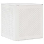 vidaXL Boîte de Rangement de Jardin Blanc 55 x 53 x 57 cm
