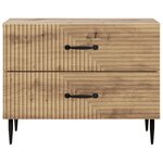 vidaXL Cabinet de chevet Chêne artisanal 62 x 34 5 x 47 5 cm
