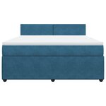 vidaXL Sommier à lattes de lit et matelas bleu 180x200 cm velours