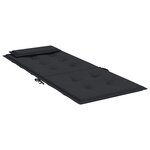vidaXL Coussins de chaise à dossier haut lot de 6 noir tissu oxford