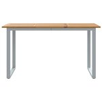 vidaXL Table de jardin pour repas Gris 140 x 80 x 75 cm