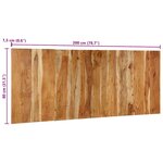 vidaXL Tête de lit 200 cm bois massif d'acacia