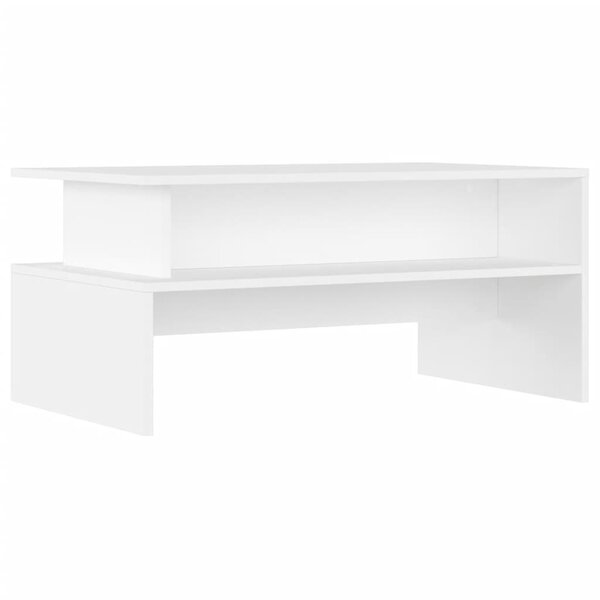 vidaXL Table basse blanc 90x55x42 5 cm bois d'ingénierie