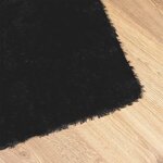 vidaXL Tapis shaggy à poils longs NAVARRA noir 120x170 cm polyester