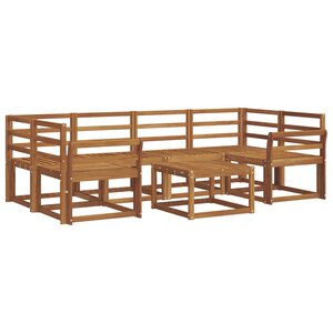 vidaXL Ensemble de canapés d'extérieur 7 pc Naturel