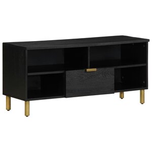 vidaXL Meuble TV noir 100x33x46 cm bois d'ingénierie
