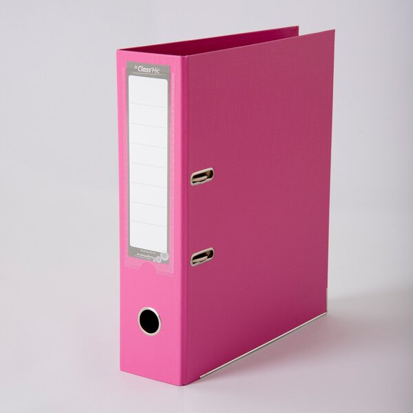 Lot de 20 classeurs a4 class'hic rose haut de gamme - dos 8 cm - marque enveloppebulle