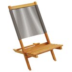 vidaXL Chaises de jardin lot de 2 gris bois d'acacia et polypropylène