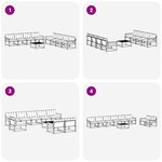 vidaXL Ensemble de canapés d'extérieur 9 pc Naturel et Beige