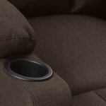 vidaXL Fauteuil de massage Marron foncé Tissu