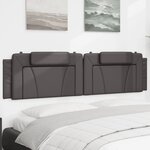 vidaXL Coussin de tête de lit Viana gris 200 cm similicuir