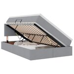 vidaXL Lit avec rangement et matelas Gris clair 120 x 200 cm Velours