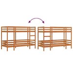 vidaXL Lit superposé cire marron 80x200 cm bois de pin massif
