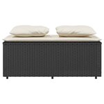 vidaXL Ensemble à manger de jardin avec coussins 3 Pièces Noir