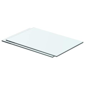 vidaXL Panneaux d'étagère 2 Pièces Verre Transparent 40 x 20 cm