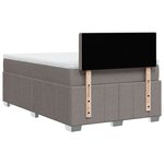 vidaXL Sommier à lattes de lit avec matelas taupe 120x190 cm tissu