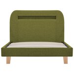 vidaXL Cadre de lit avec LED sans matelas vert tissu 90x200 cm