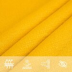 vidaXL Voile d'ombrage 160 g/m² triangulaire jaune 2 5x2 5x3 5 m PEHD