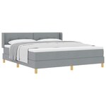 vidaXL Lit à ressorts avec tête de lit Gris clair 200 x 180 cm tissu