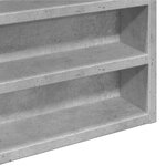 vidaXL Armoire à vitrine gris béton 100x8 5x50 cm bois d'ingénierie