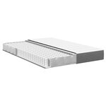 vidaXL Matelas de Lit avec matelas Gris clair 160 x 200 cm tissu