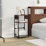 vidaXL Cabinet de chevet avec tiroir Chêne marron 40 x 27 x 76 cm