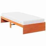 vidaXL Lit de jour avec matelas cire marron 90x190 cm bois pin massif