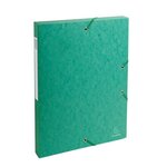 EXACOMPTA - Boite de classement a élastique - Dos 25mm - 24 x 32 - Carte lustrée F.S.C 7/10eme - Vert