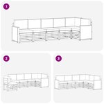 vidaXL Ensemble de canapés d'extérieur 5 pc Naturel et gris clair
