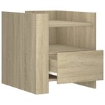 vidaXL Table de chevet chêne sonoma 45x50x50 cm bois d’ingénierie