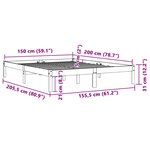vidaXL Cadre de lit sans matelas cire marron 150x200cm bois pin massif